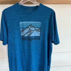 Patagonia Men's Blue Graphic T-Shirt